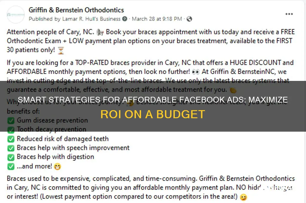 how to advertise cheap on facebook