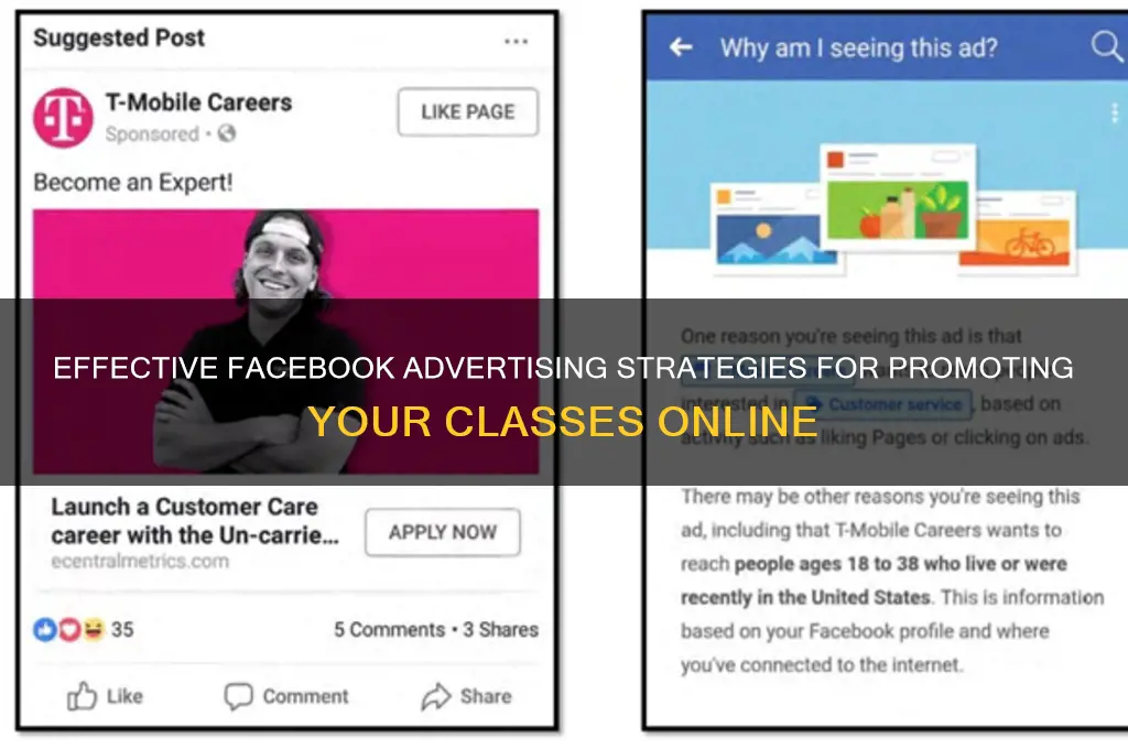 how to advertise classes on facebook