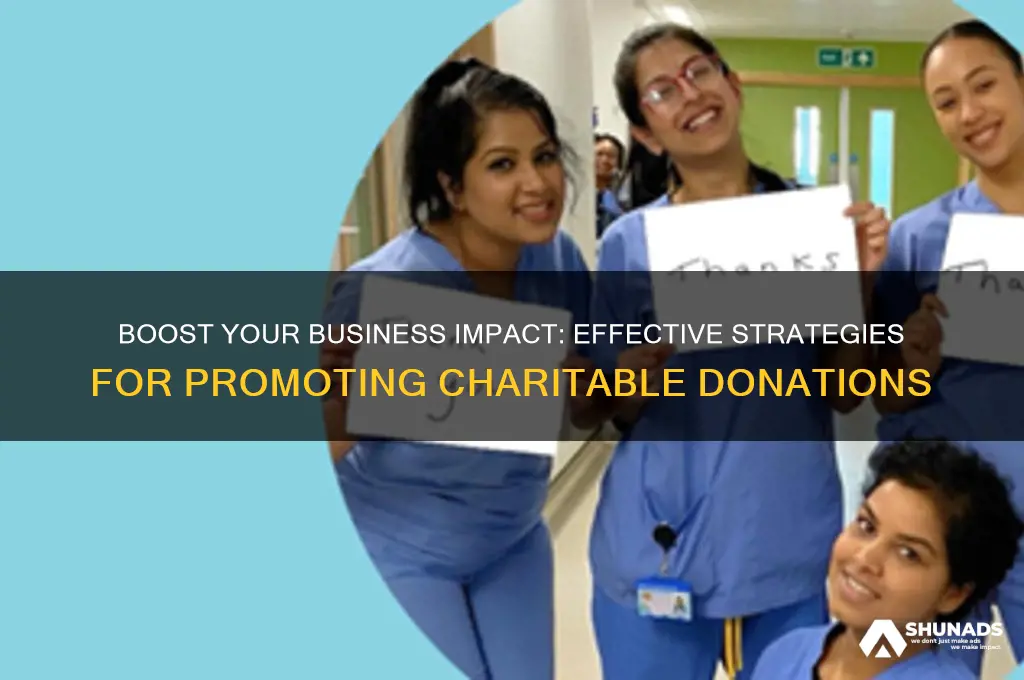 how to advertise donation towards charity in your business