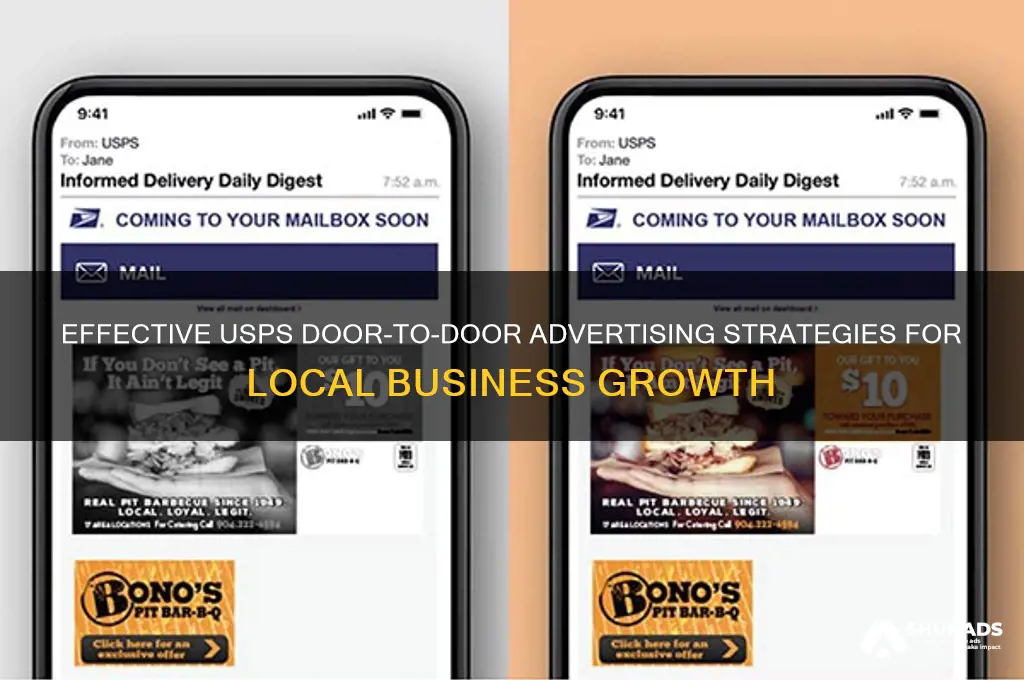 how to advertise door to door using usps