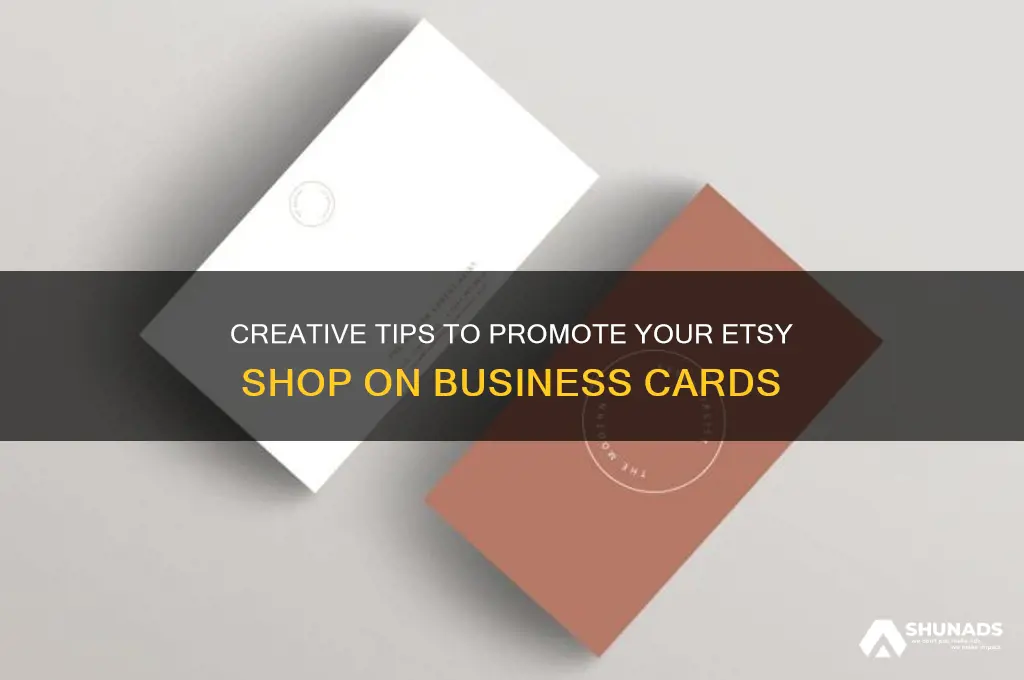 how to advertise etsy shop on business card