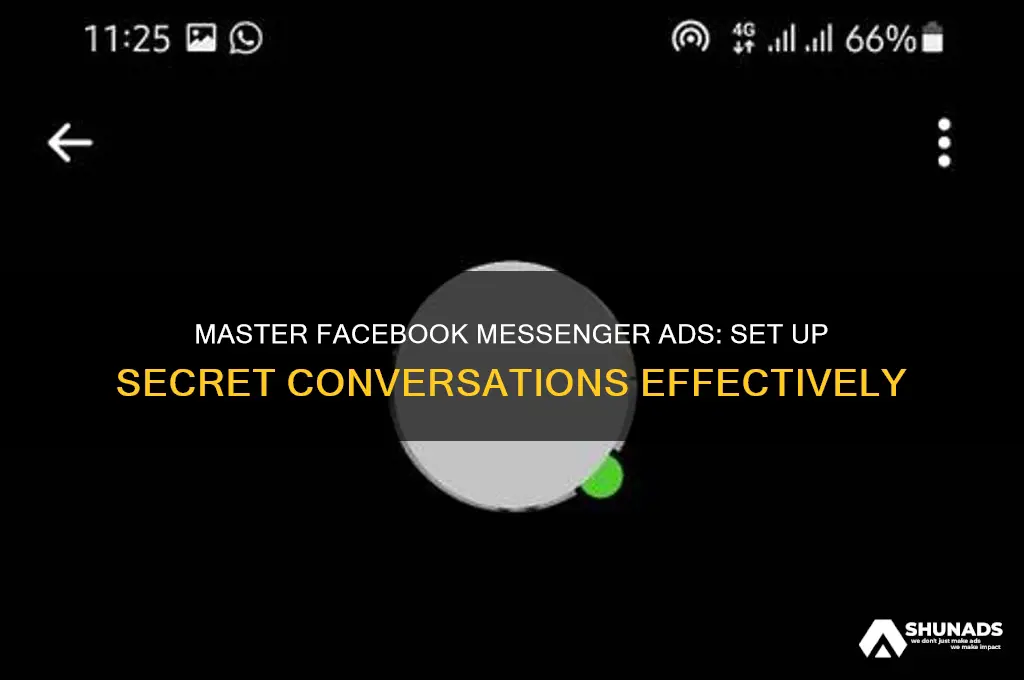 how to advertise facebook messager set up secret