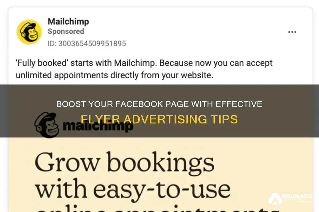 how to advertise facebook page on flyer