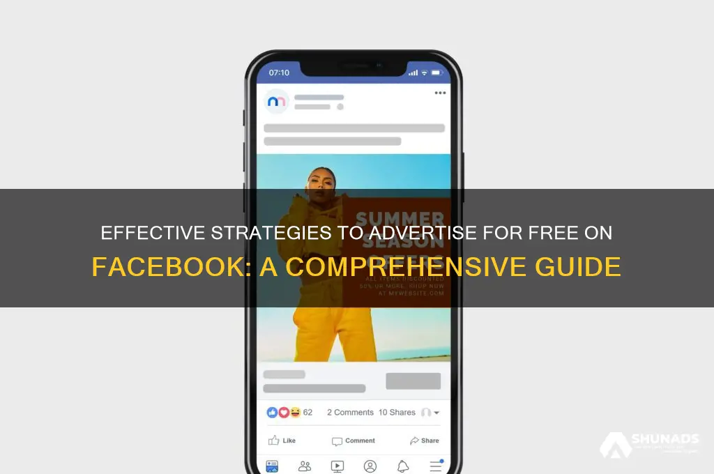 how to advertise feee on facebook