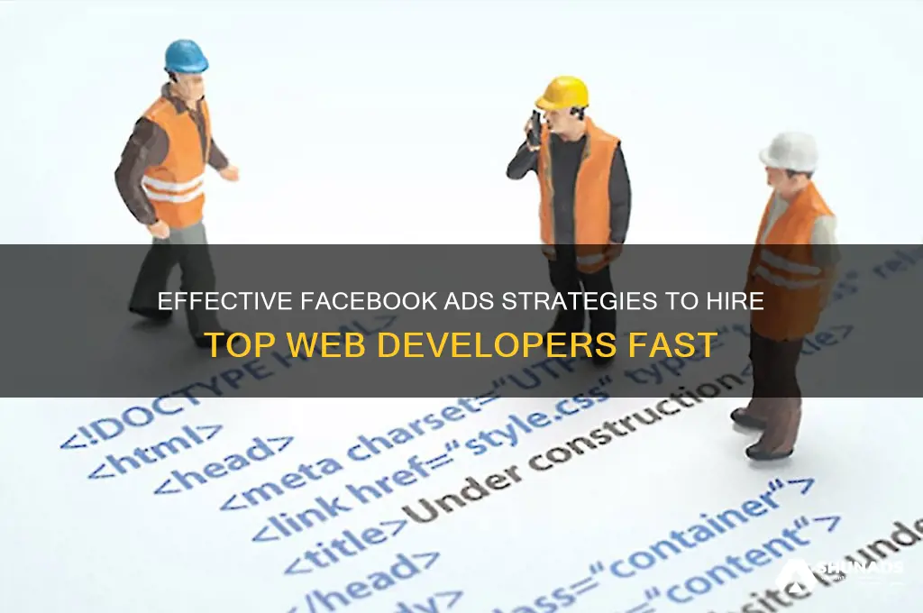 how to advertise for a web developer on facebook