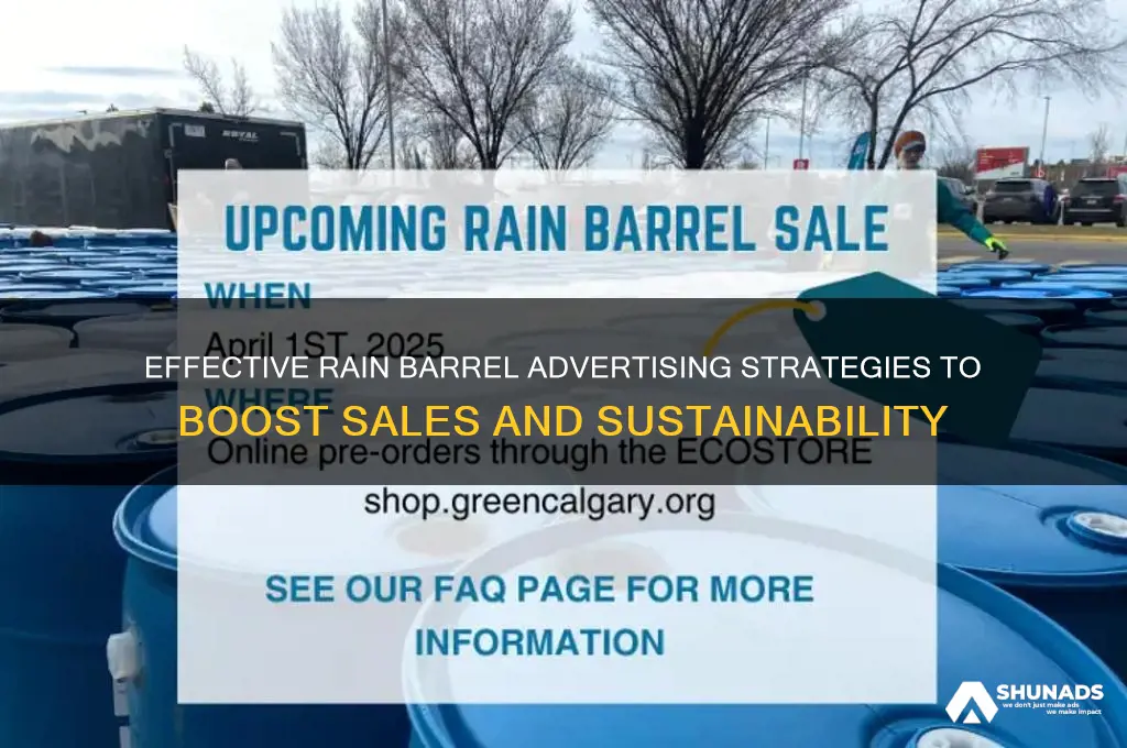 how to advertise for rain barrel companies
