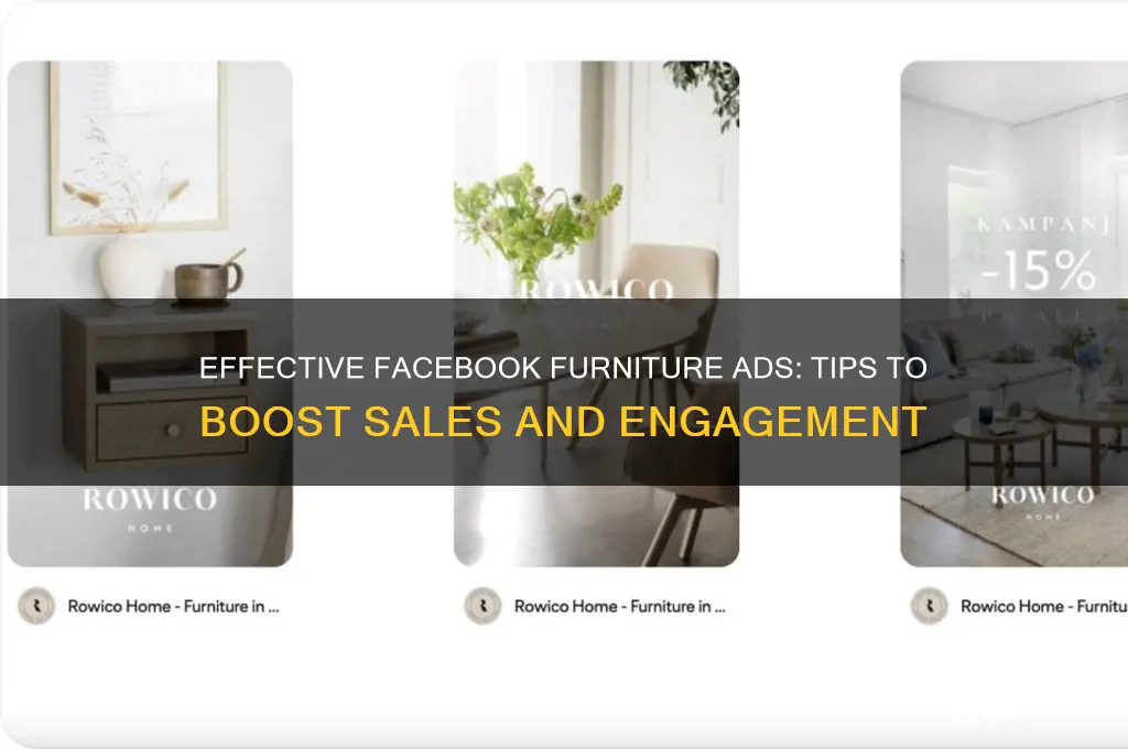how to advertise furniture on facebook