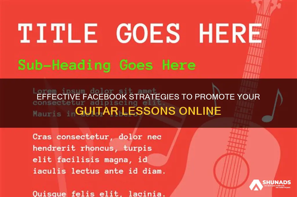 how to advertise guitar lessons on facebook