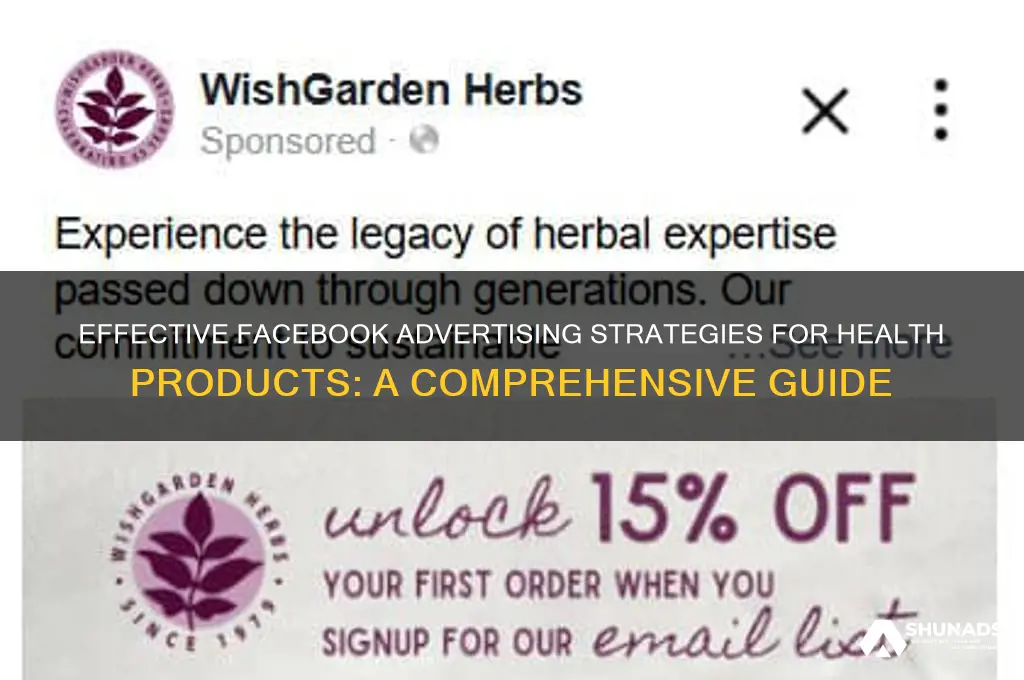 how to advertise health products on facebook