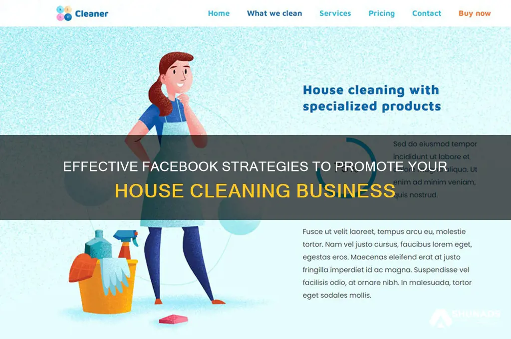 how to advertise house cleaning on facebook