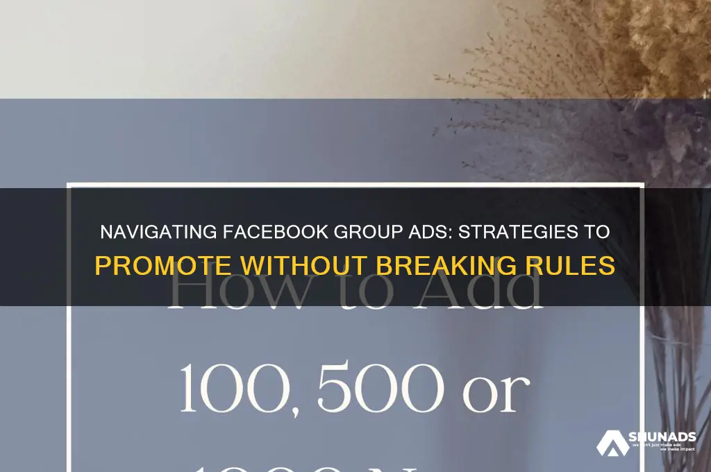 how to advertise in facebook groups with rules against it