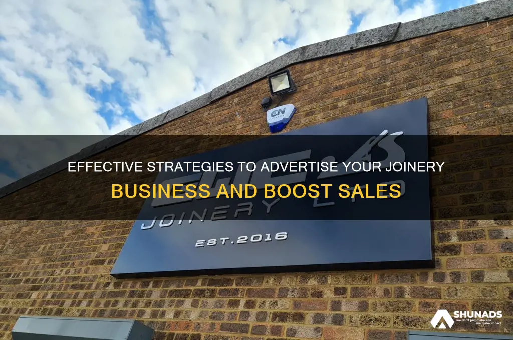 how to advertise joinery business