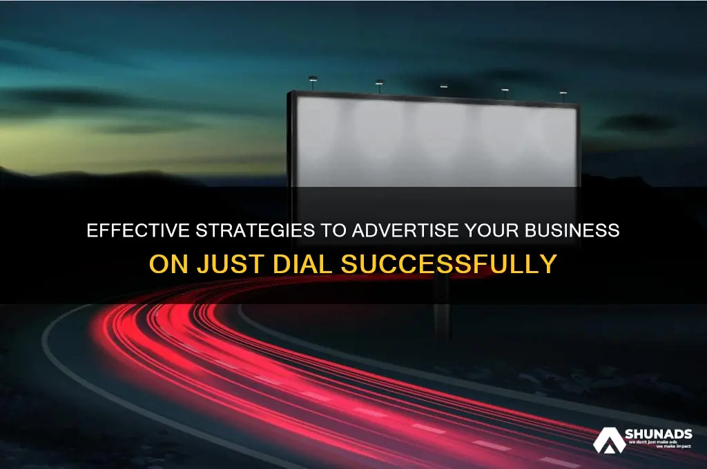 how to advertise my business in just dial