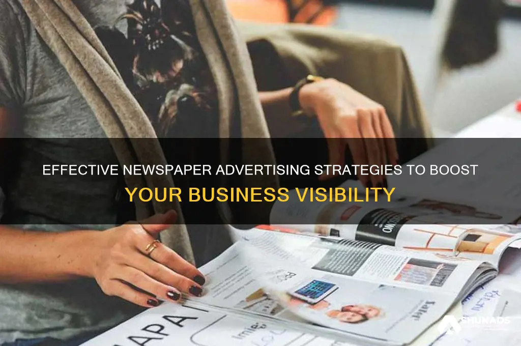 how to advertise my business in the newspaper
