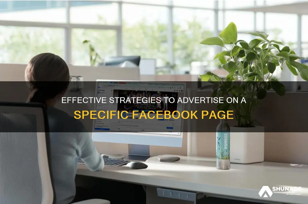 how to advertise on a specific facebook page