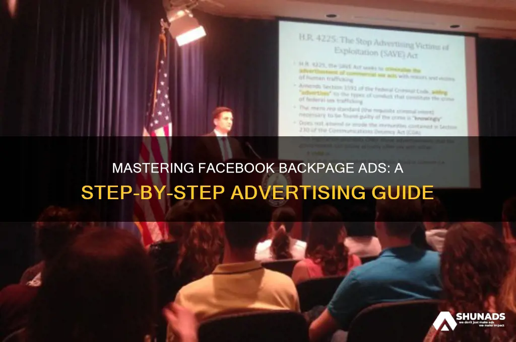 how to advertise on the backpage of facebook