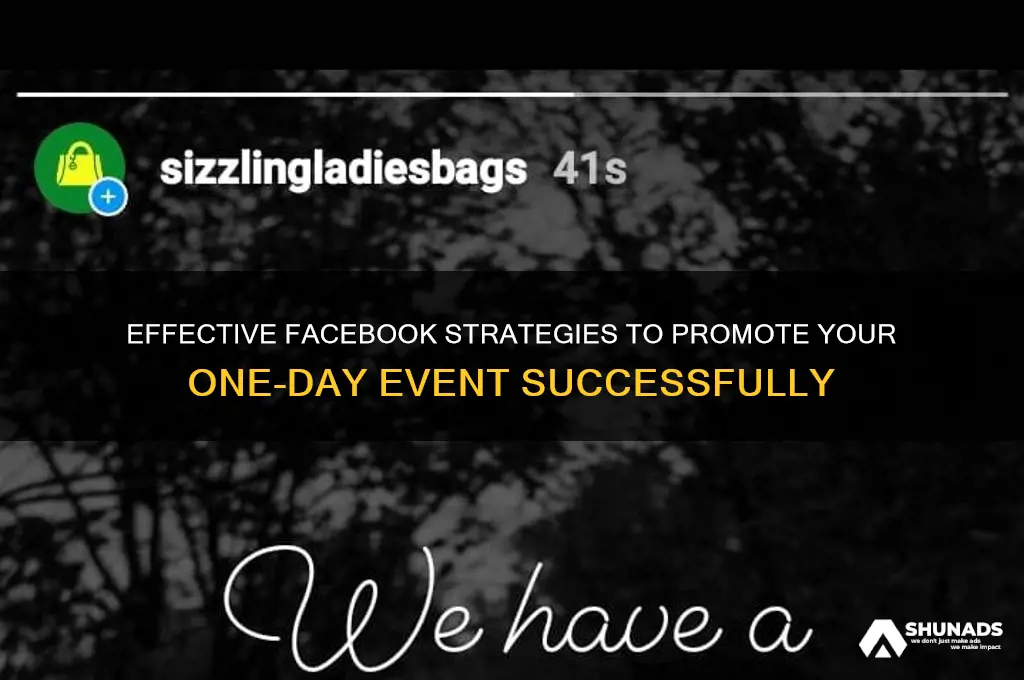 how to advertise one day event on facebook