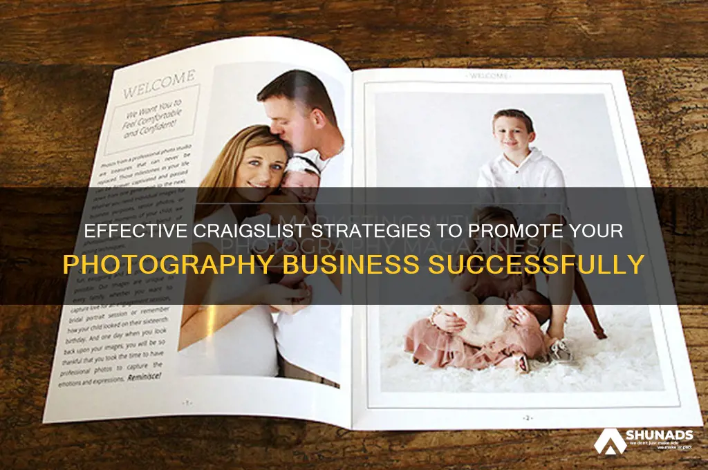 how to advertise photography business on craigslist