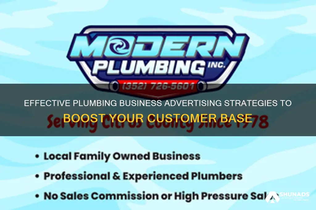how to advertise plumbing business