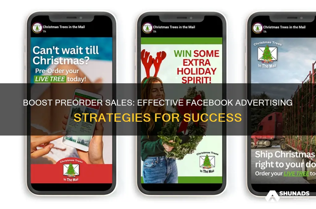 how to advertise preorder on facebook