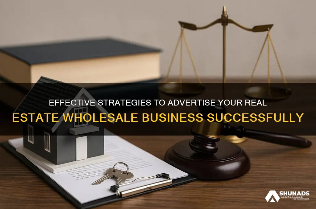 how to advertise real estate wholesale business