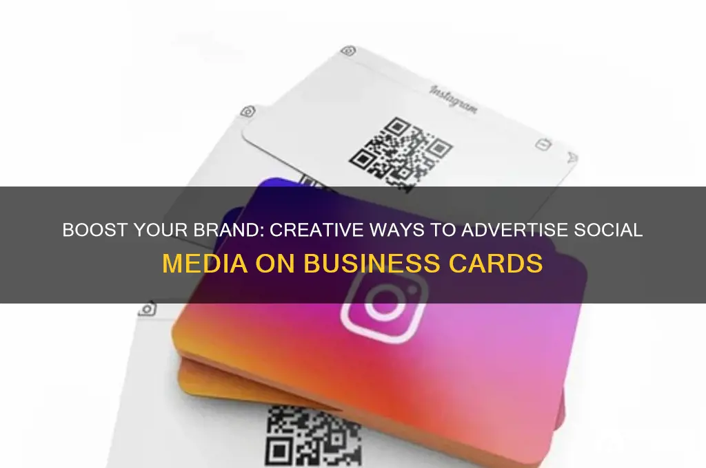 how to advertise social media on business cards