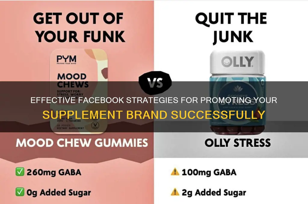 how to advertise supplements on facebook