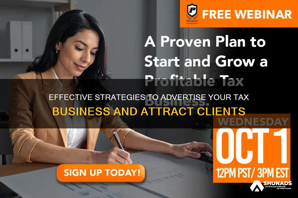 how to advertise tax business