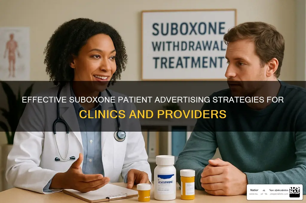 how to advertise to get suboxone patients