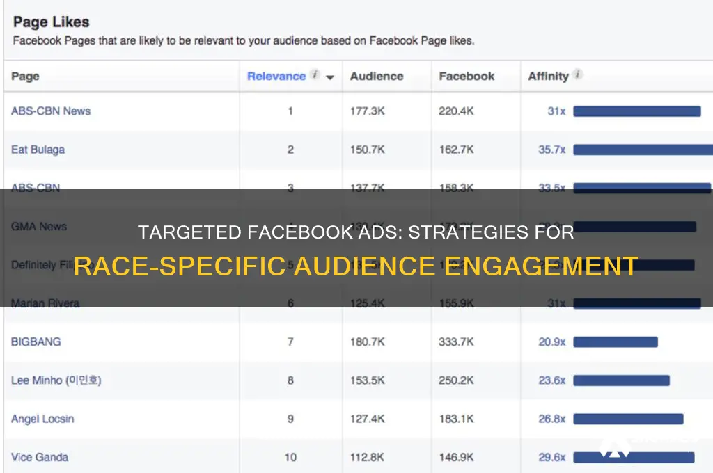 how to advertise to only one race in facebook ads