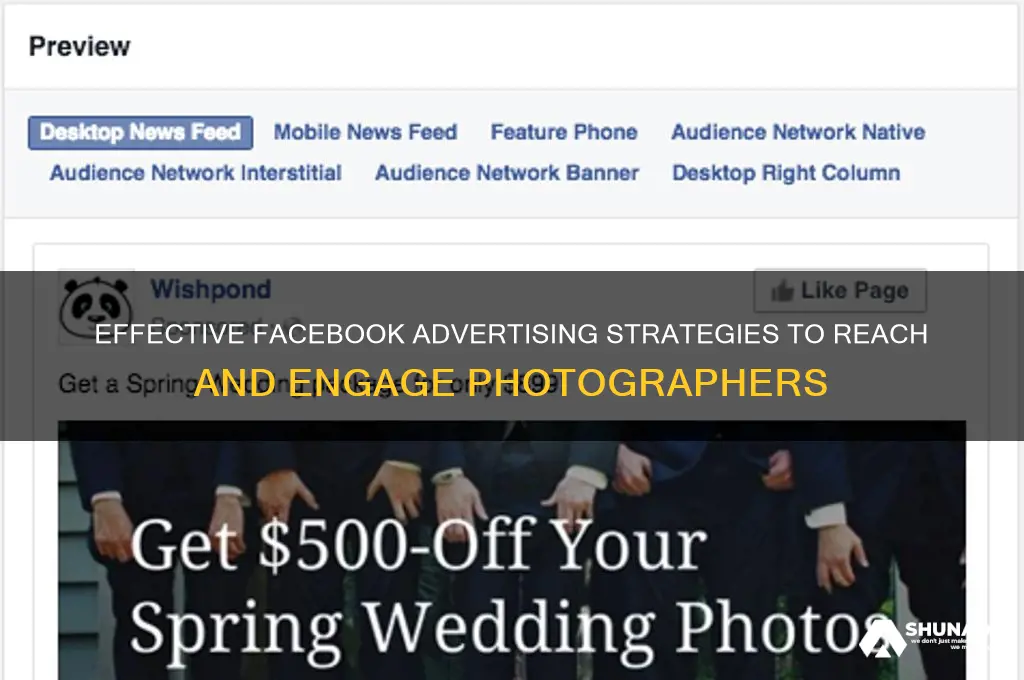 how to advertise to photographers on facebook