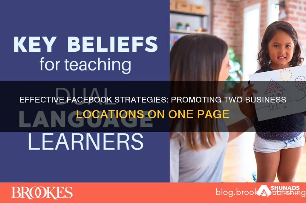 how to advertise two location on facebook page