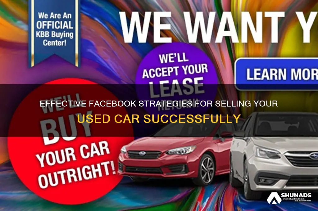 how to advertise used cars on facebook