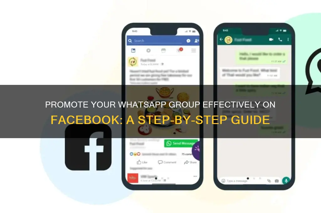 how to advertise whatsapp group on facebook