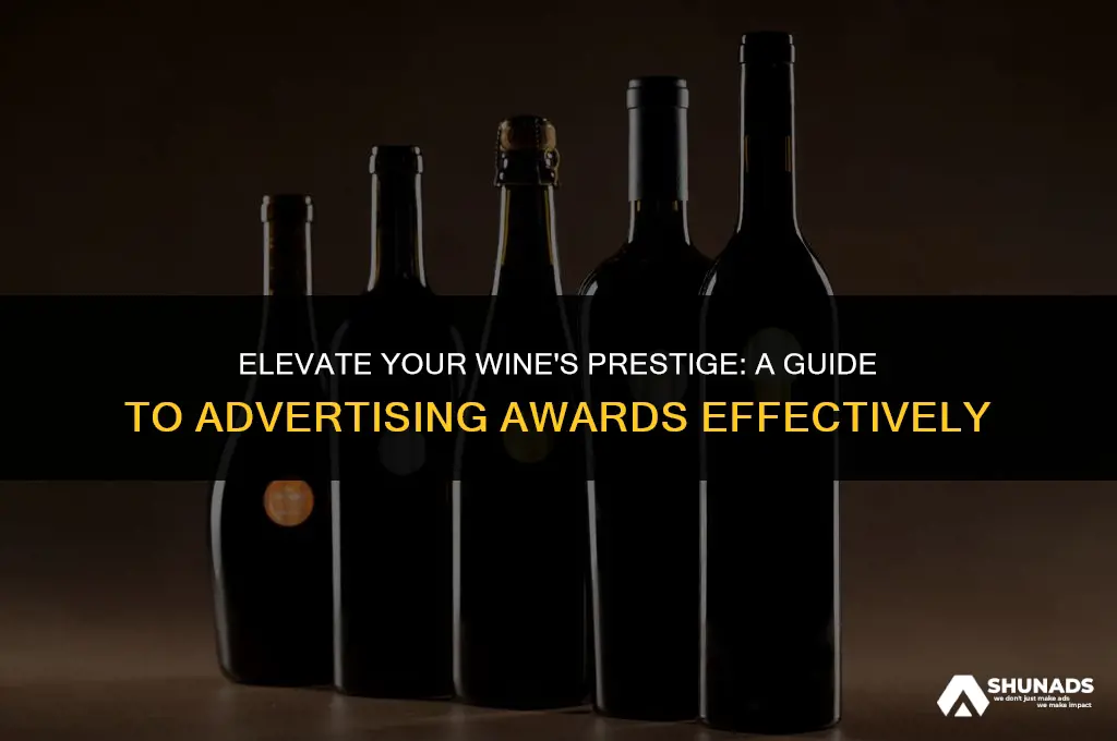 how to advertise wine awards