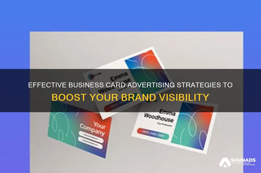 how to advertise with business cards