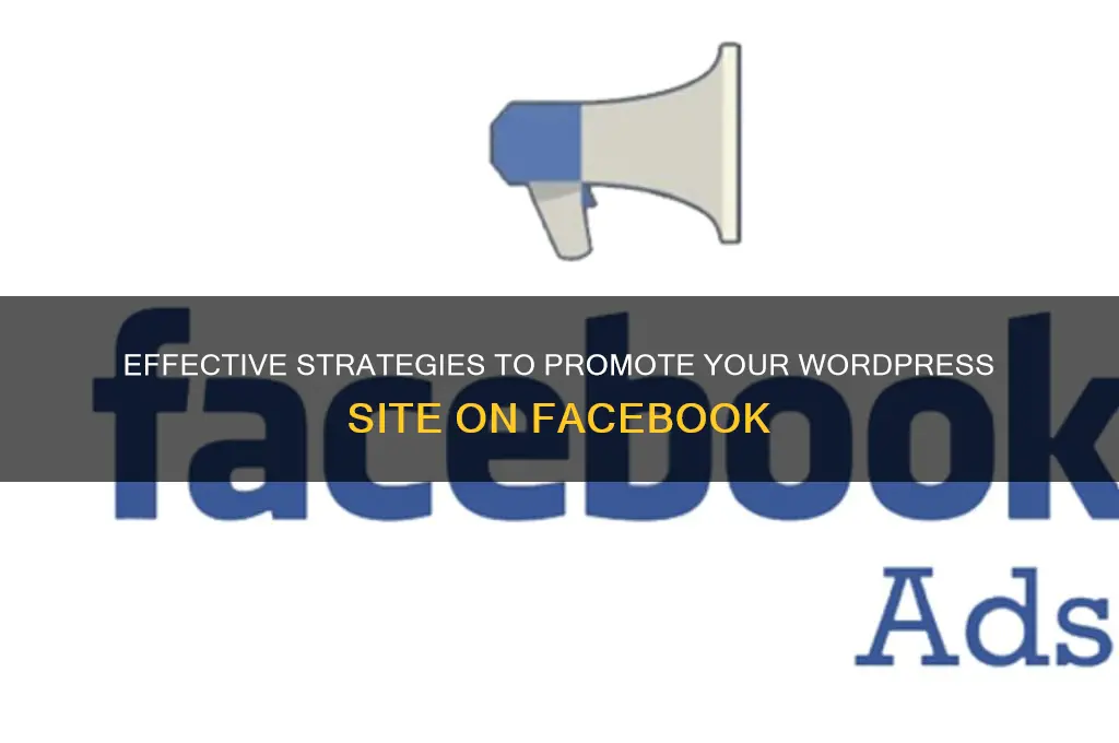 how to advertise wordpress in facebook