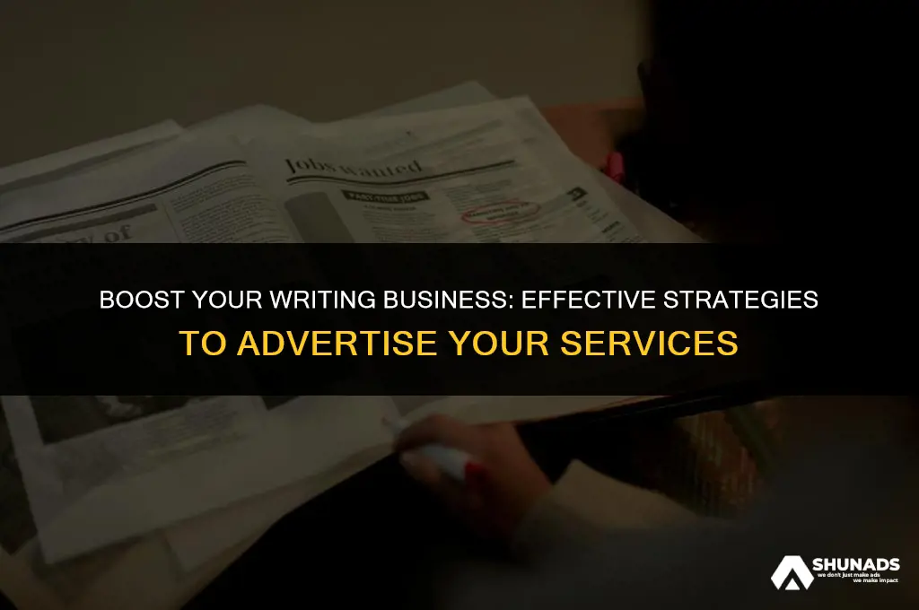 how to advertise writing services