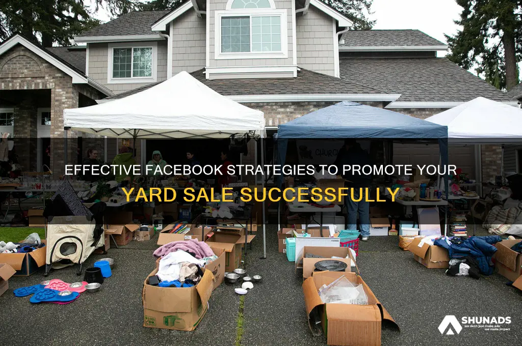 how to advertise yard sale on facebook