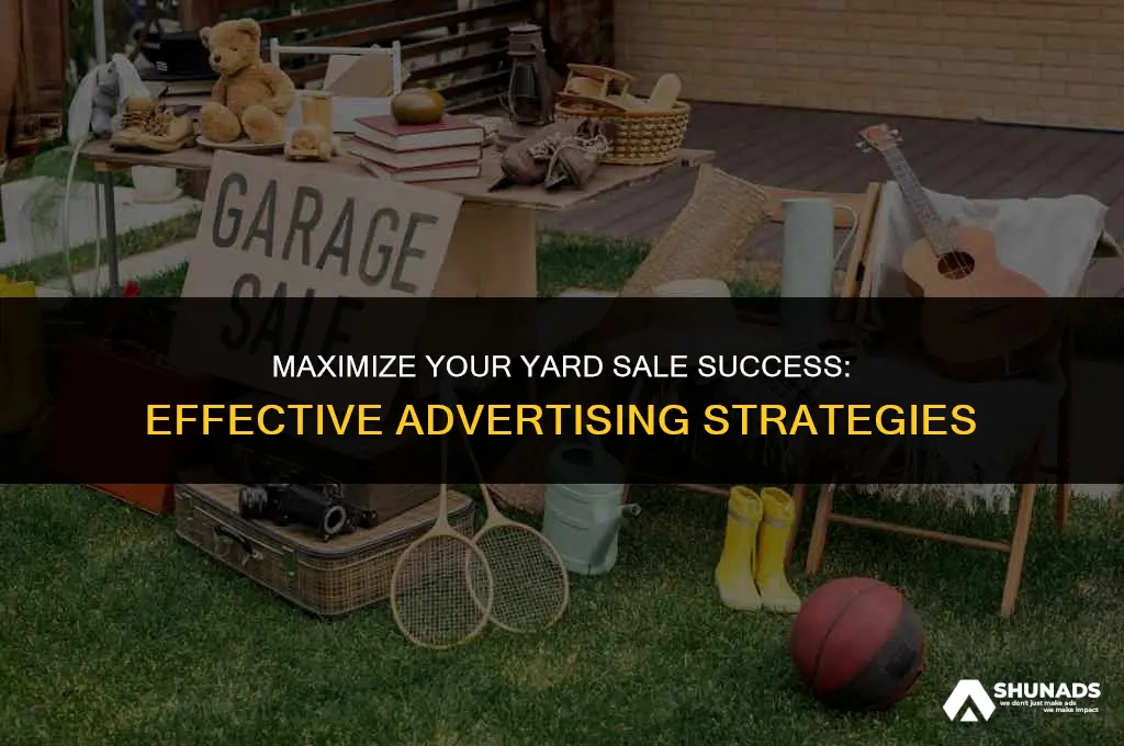 how to advertise yardsale