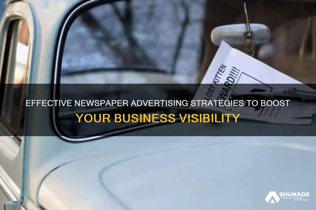 how to advertise your business in newspaper