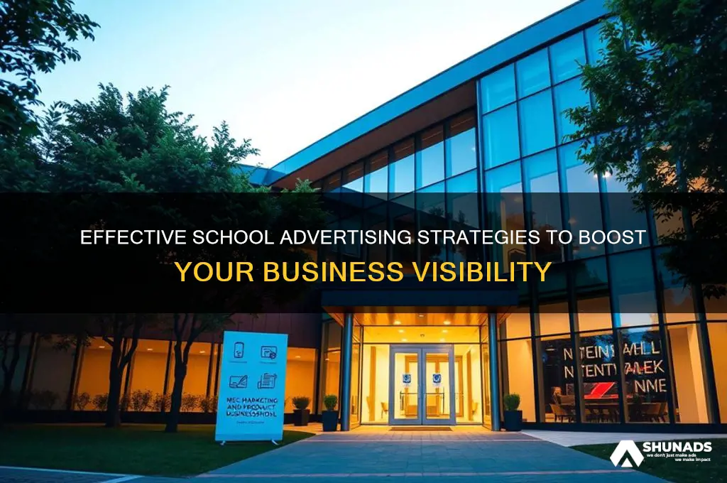 how to advertise your business in school