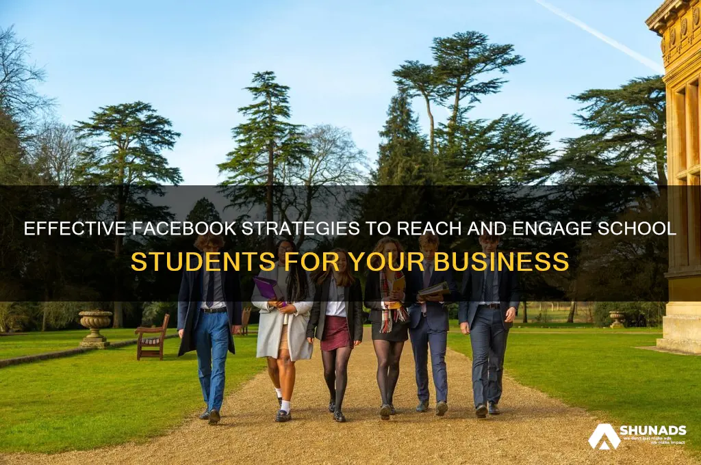 how to advertise your business to schools studnets facebook