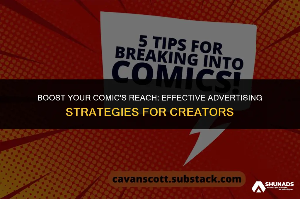 how to advertise your comic