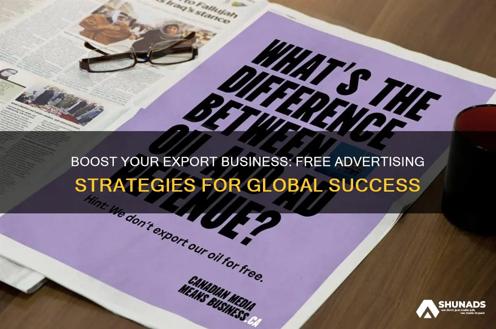 how to advertise your export business in free