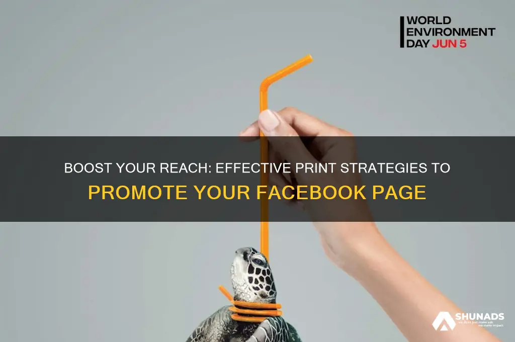 how to advertise your facebook address in print