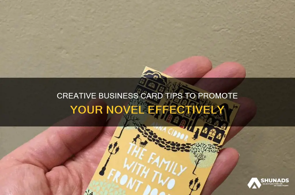 how to advertise your novel on a business card