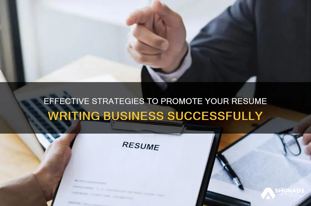 how to advertise your resume writing business