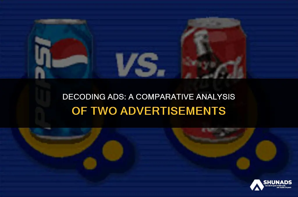 how to analyse two advertisements