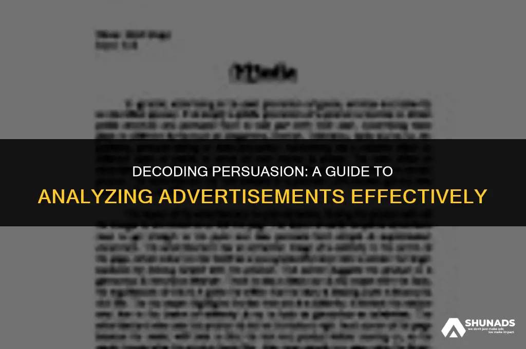 how to analyze advertisements essay
